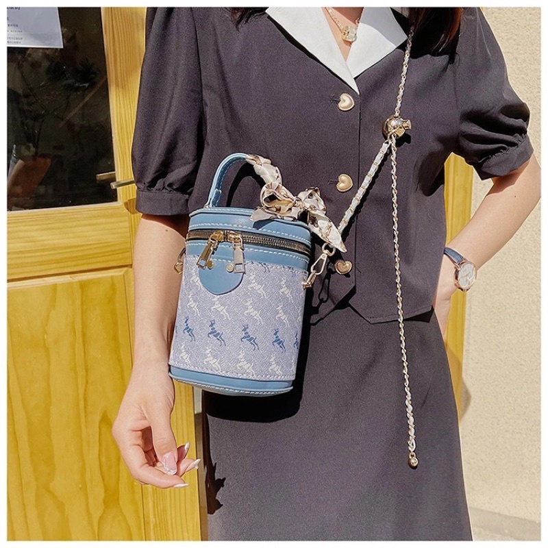 M44_Túi Da Tròn Hoạ Tiết DIY Tự May Handmade