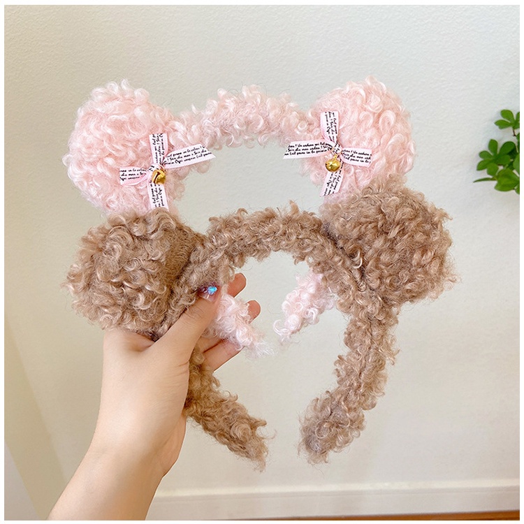 Băng Đô Cài Tóc Bằng Lông Nhung Phong Cách Công Chúa Dễ Thương Cho Nữ