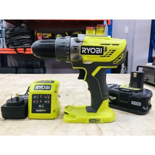 Máy khoan búa 18v ryobi kèm pin 4ah và sạc r18pd3-h40g-95%-3 tháng -úc