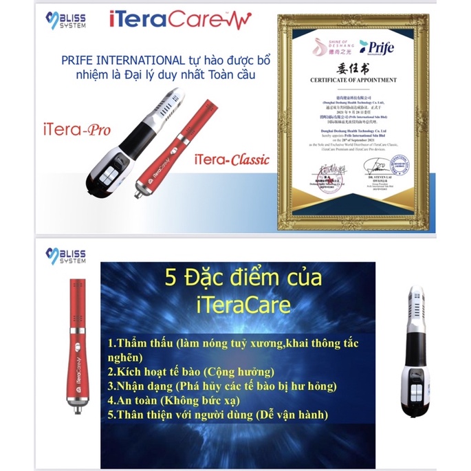 Thiết bị  máy iTeraCare Chính Hãng bảo hành 12 tháng