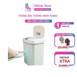 [Bảo hành 1 đổi 1] Thùng rác thông minh Xiwei hộp đựng rác cảm ứng tự động mở nắp cao cấp 15L Linda