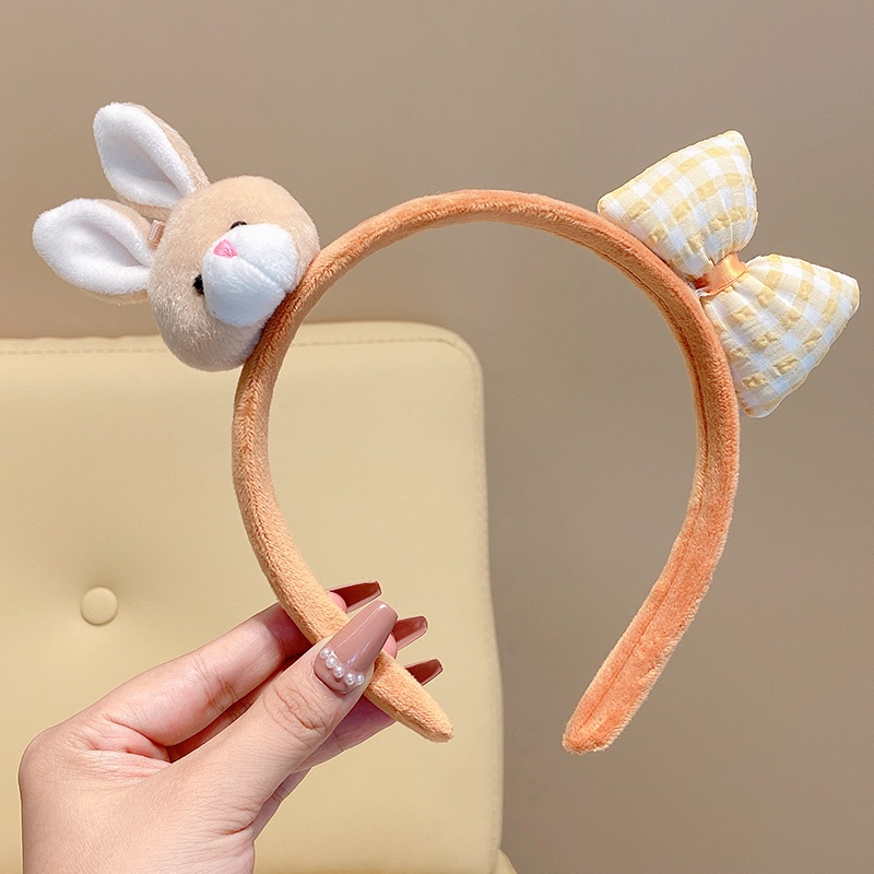 Băng Đô Cài Tóc Phủ Lông Kiểu Hoạt Hình Dễ Thương Thời Trang 2022 Cho Bé Gái