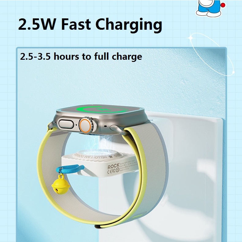 Đế Sạc Nhanh Không Dây Từ Tính 2.5W Cho Apple Watch 8 iWatch Series 8 7 6 se 5 4