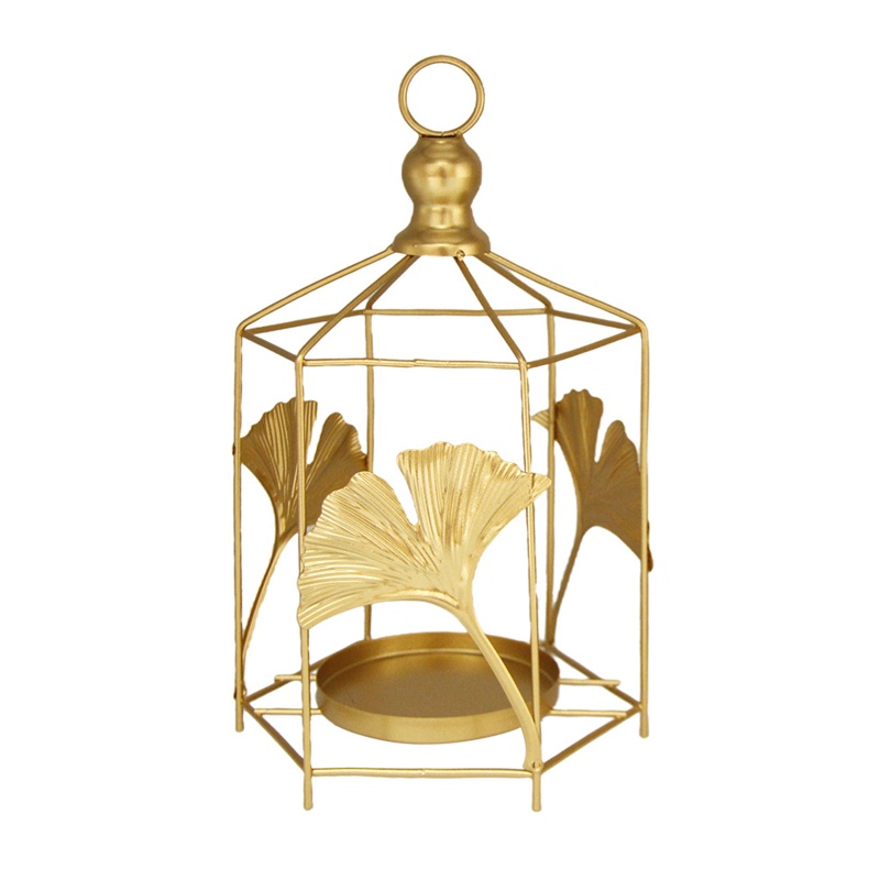 Giá Đỡ Nến Bằng Kim Loại Mạ Vàng Sang Trọng Phong Cách Bắc Âu