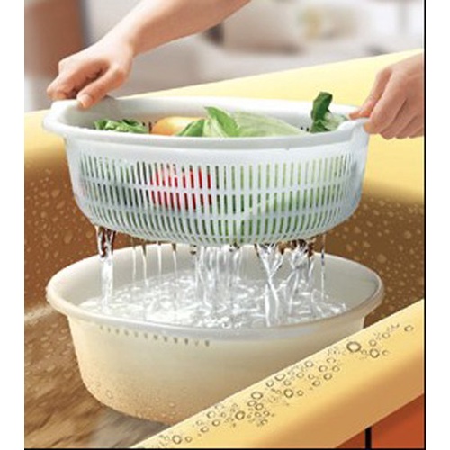 Set 2 rổ chậu nhập Nhật chất lượng dung tích 5.3L (bộ gồm: 1 rổ + 1 chậu)