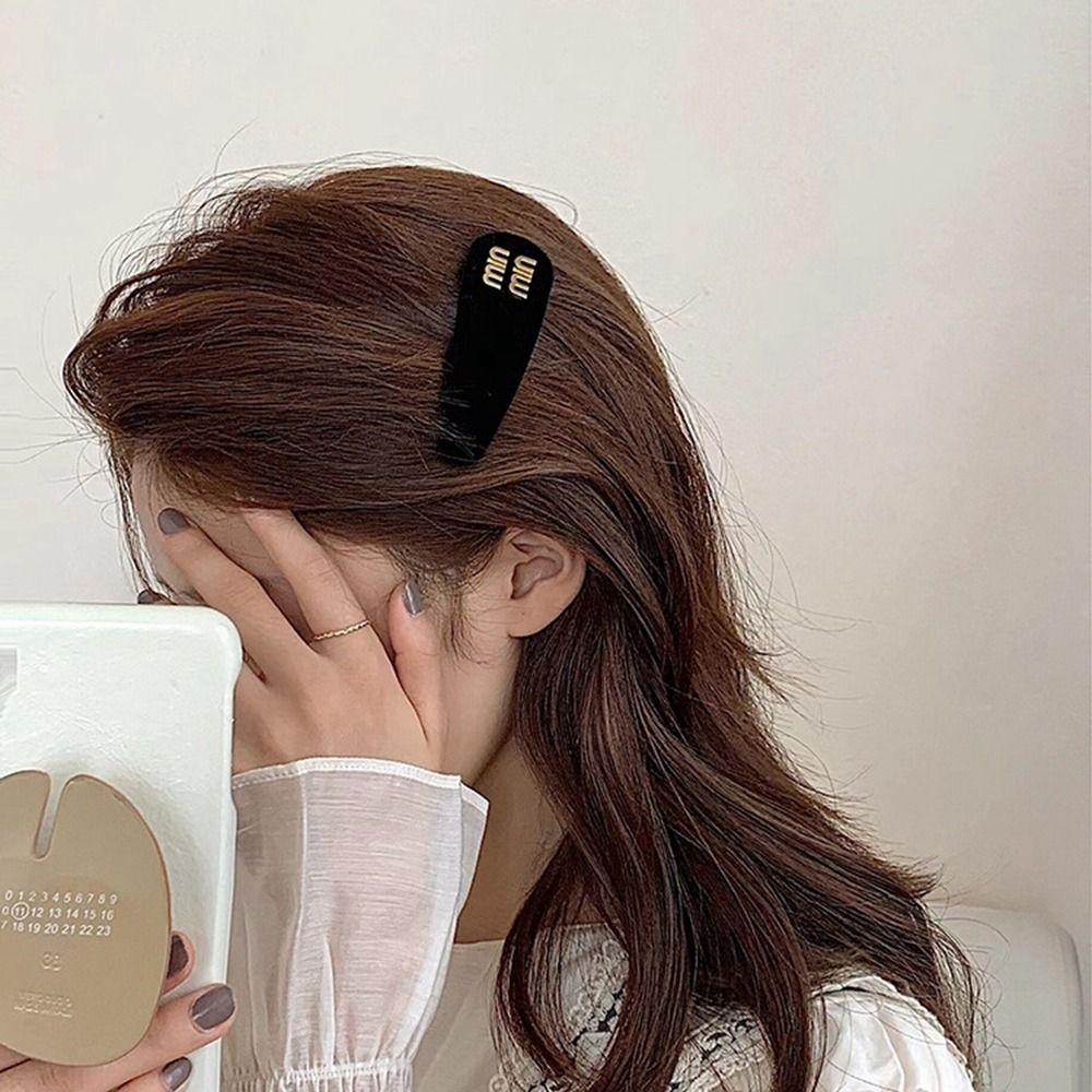 ANEMONE Băng đô cài tóc rửa mặt Bằng Nhung Màu Đen / Vàng In Chữ Phong Cách Hàn Quốc Cho Nữ