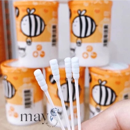Tăm bông Nhật Bản cho bé thân giấy đầu xoắn tiện lợi