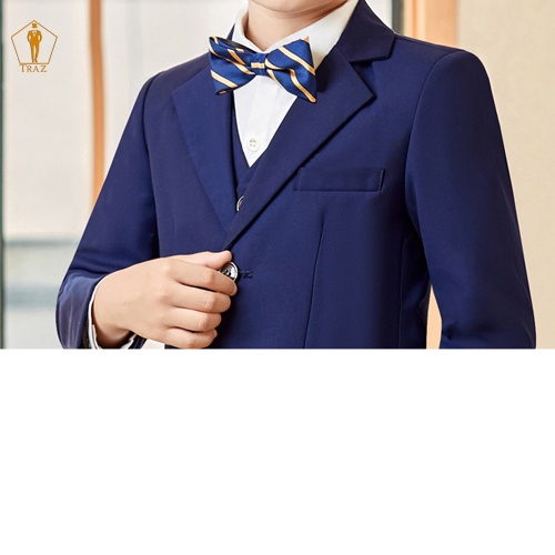 Bộ, Set Vest Đen Xanh TRAZ Cho Bé Trai, Trẻ Em, Con NítBé Mập Cao Tăng 1, 2 Size