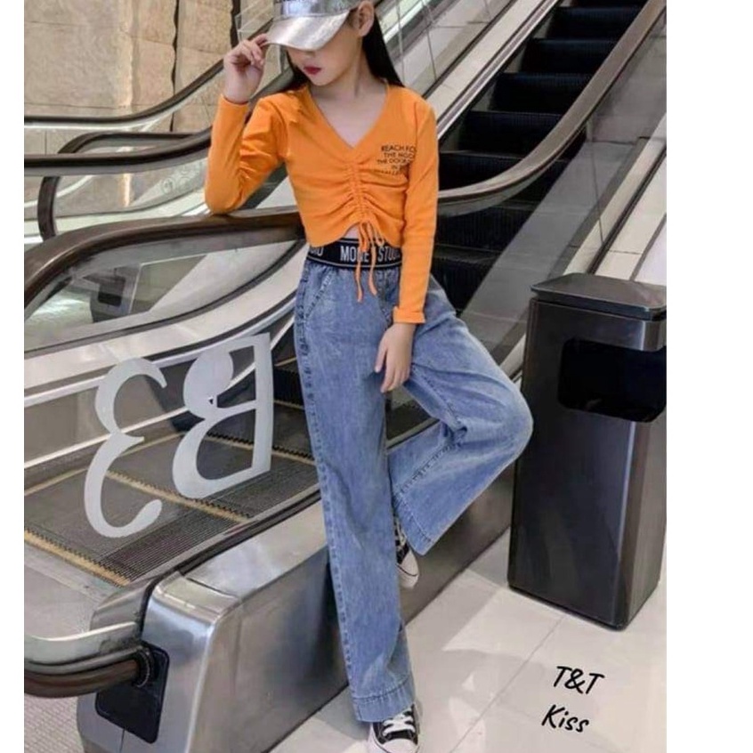 Quần jean ống suông cho bé gái 18-28kg Jennie kids J517