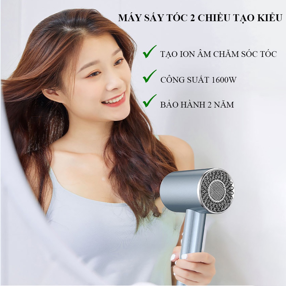 Máy sấy tóc 2 chiều nóng lạnh đa năng, máy sấy tóc công nghệ ion âm bảo vệ phục hồi và giữ ẩm cho tóc.