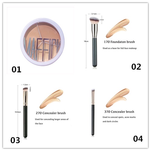 Bảng Kem Che Khuyết Điểm 3 Màu Che Phủ Quầng Thâm Mắt Và Mặt Chuyên Nghiệp Kem Che Khuyết Điểm Dạng Bút Mềm Mại Che Phủ Lỗ Chân Lông Hiệu Quả Maffick