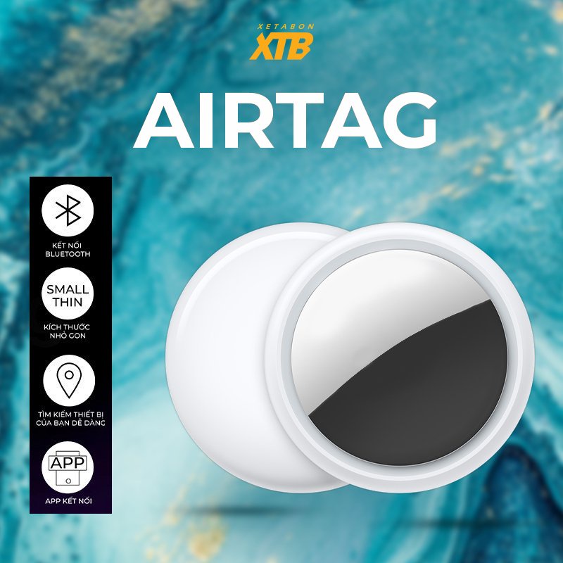AirTAG thiết bị định vị GPS theo dõi vị trí cho thú cưng, đồ dùng cá nhân, ví, tìm xe máy, chìa khóa bảo hành 12 tháng