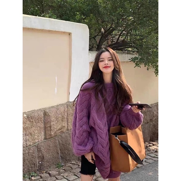 Áo len thừng tím hot hit