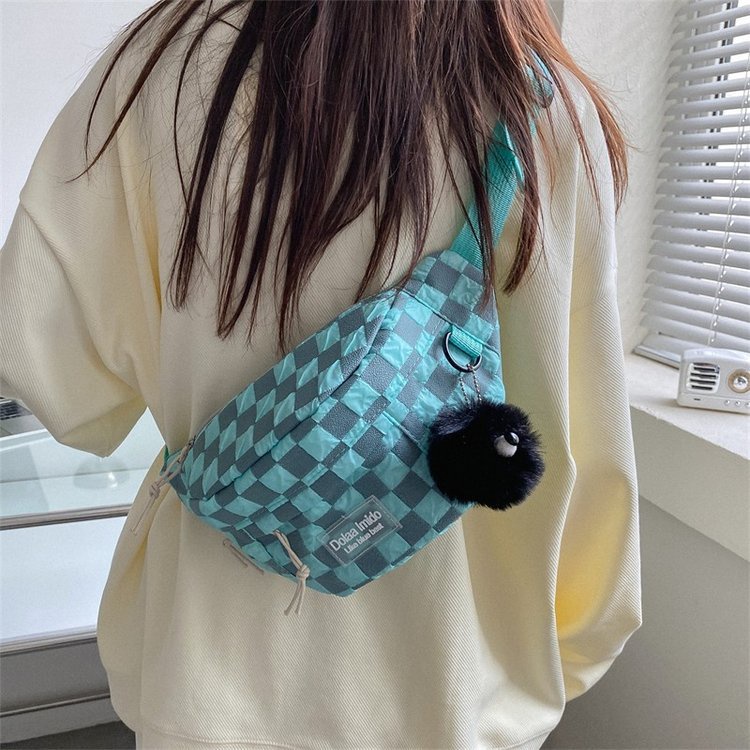 Túi  Đeo Chéo Unisex Dáng Vuông Kẻ Caro kèm Dây Bản To Trẻ Trung Hot Nhất 2022