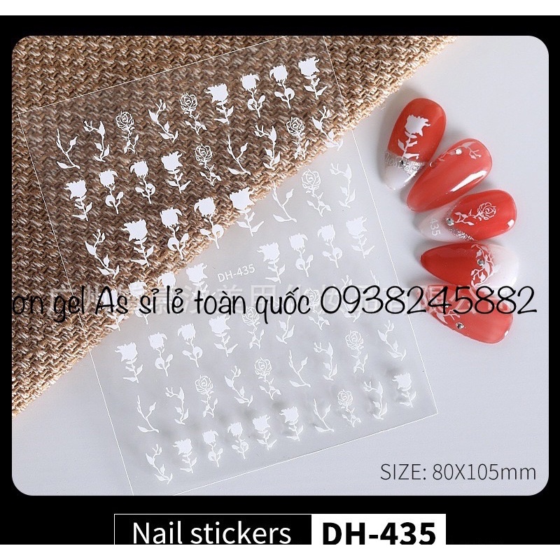 Sticker hoa dán móng nail