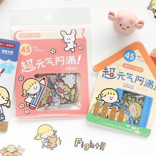 Sticker ngôi nhà set 45 miếng sticker xinh xắn trong suốt cắt rời