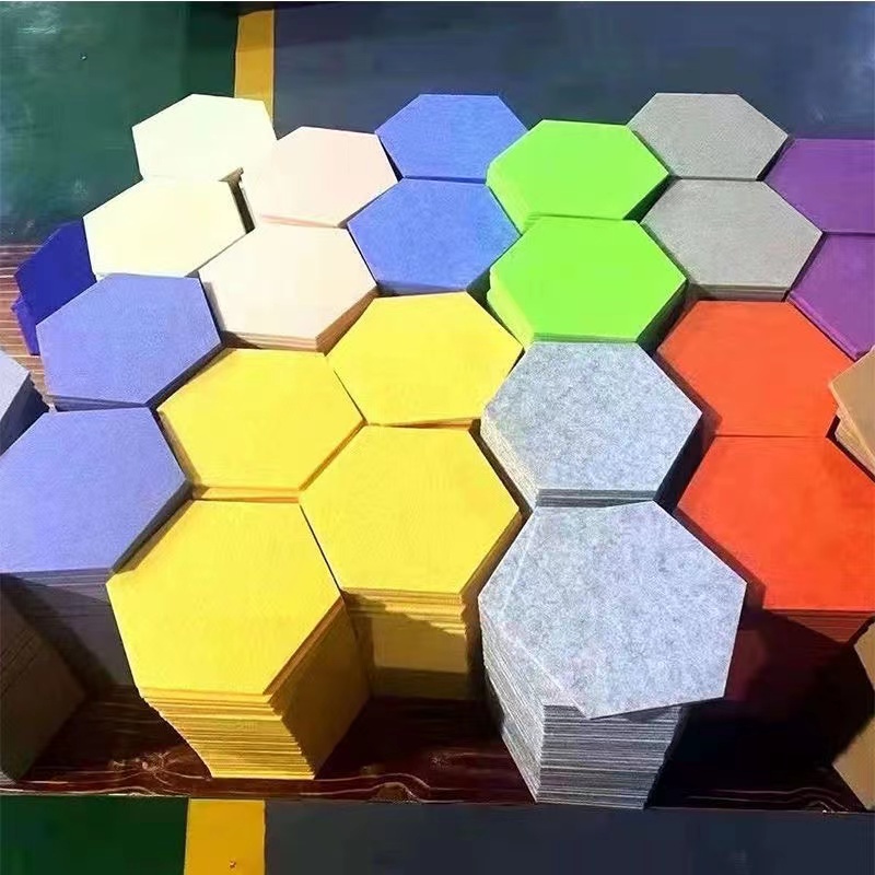 Hexagon Felt Pin Board Self Adhesive Bulletin Memo Photo Cork Boards Colorful Foam Wall Decorative Tiles