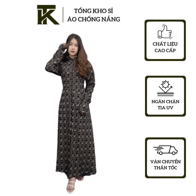 Áo Váy Chống Nắng Nữ Dáng Dài Toàn Thân Chất UMI Dày Dặn Mềm Mát Co Giãn Thoải Mái, Áo Chống Nắng Nữ Toàn Thân | BigBuy360 - bigbuy360.vn