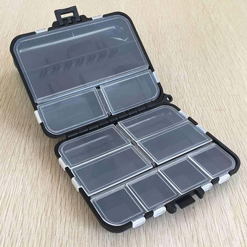 Hộp Đựng Móc Câu Cá Hình Vuông Bằng Nhựa ABS PP Màu Đen Có Thể Gấp Gọn
