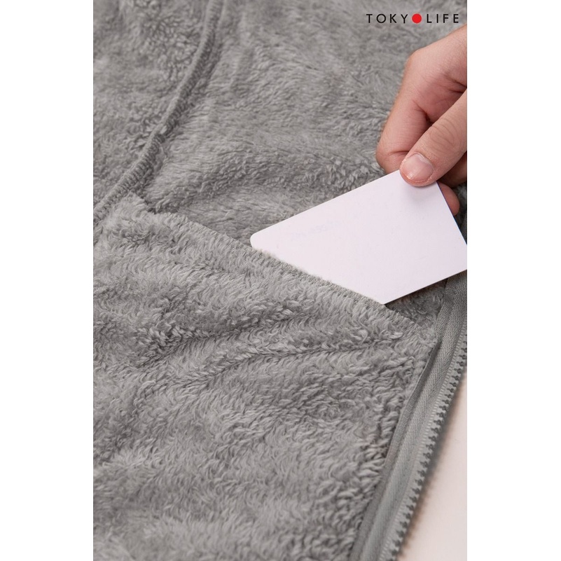 Áo khoác lông cừu nhân tạo Nam mũ liền mềm mịn, siêu ấm TOKYOLIFE I7FLJ502L