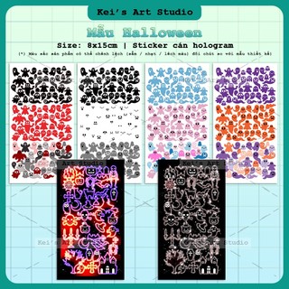 Sticker mẫu Halloween, hóa trang, sticker trang trí toploader, sổ journal