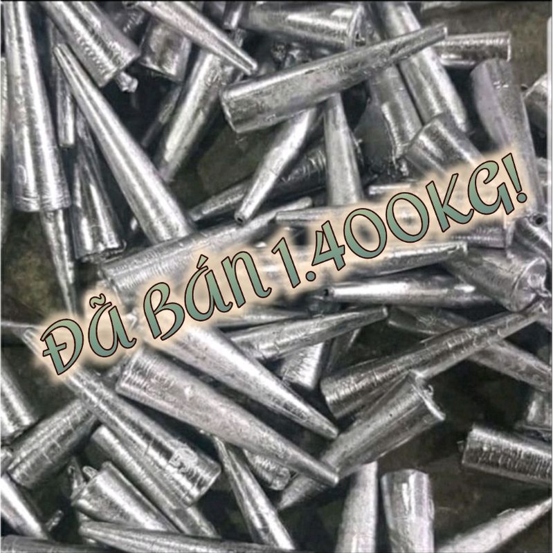 {1KG} Chì câu hình nón xuyên tâm đủ cỡ 10->300gr