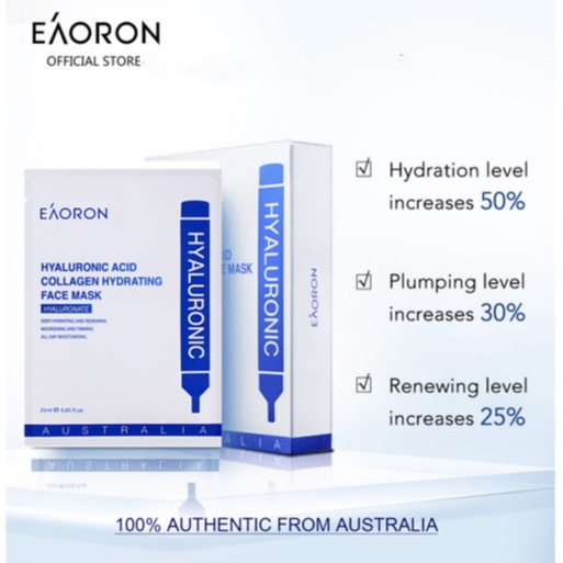Mask Eaoron - Mặt nạ cấp ẩm và collagen Eaoron của Úc - Màu Trắng