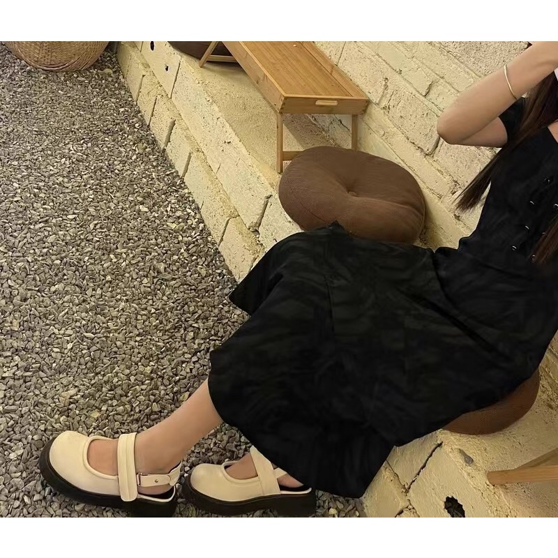 GIÀY LOLITA HỞ GÓT MŨI TRÒN DÀNH CHO NỮ KÈM ẢNH THẬT