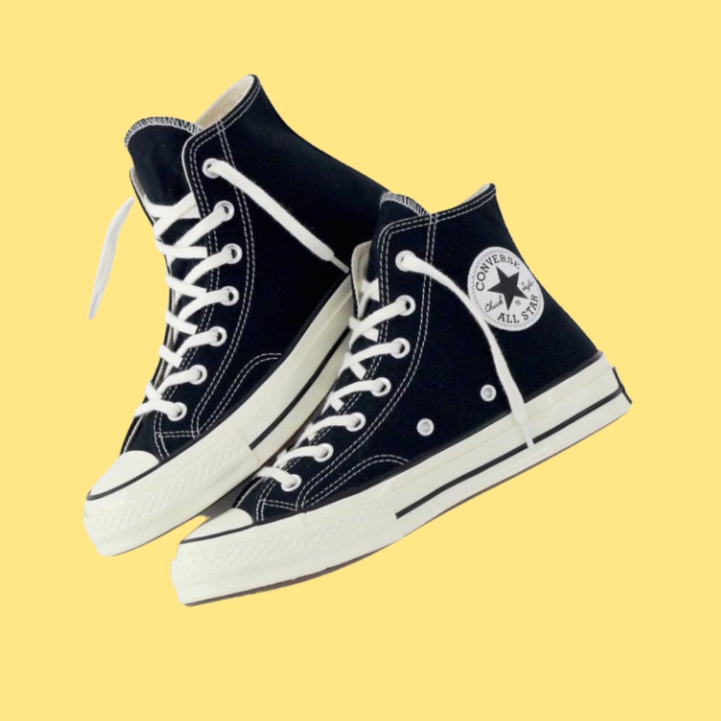 Giày_Converse 1970s cổ cao mũi bóng nam nữ bản đẹp, Giày thể thao đen trắng CV quốc dân full box