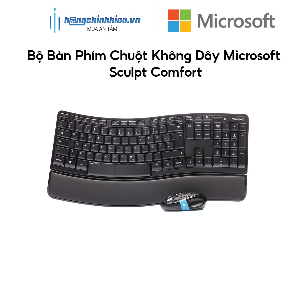 Bộ Bàn Phím Chuột Không Dây Microsoft Sculpt Comfort (L3V-00027)