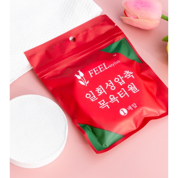 Khăn tắm viên nén du lịch (70x140cm), Khăn tắm cotton tiện lợi, Vắt khô tái sử dụng trong vòng 1 tuần