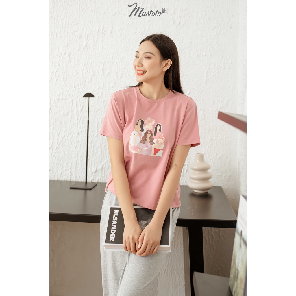 Bộ Mặc Nhà 100% Cotton Quần Dài Thoải Mái (Mustoto MB04)