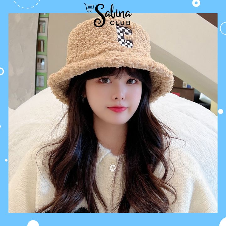 Mũ Bucket Nữ Thêu Chữ C Phong Cách Hàn Siêu Hot