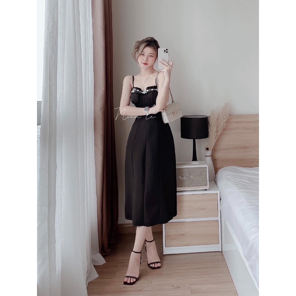 h3-Chiếc váy viền ngọc đẹp xỉu ngang lun ko chị em. Mặc đi chơi, đi tiệc thì hết nấc lun chứ còn gì nứa ạ