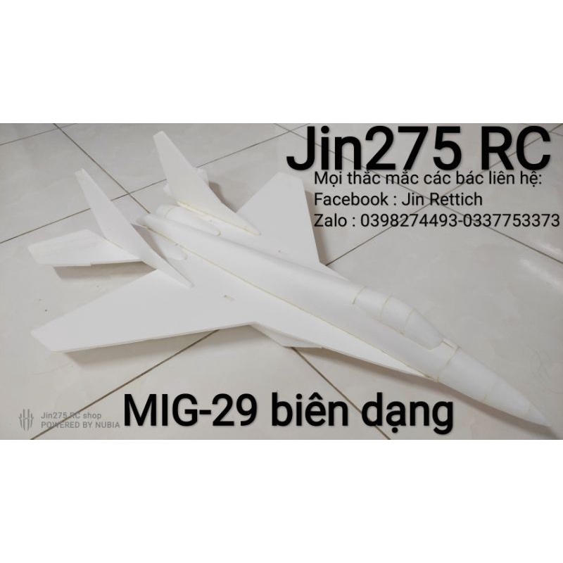 ♥️Siêu Sale ♥️ Bộ vỏ Kit máy bay MiG- 29 biên dạng toàn thân sải 60-72-90 cm
