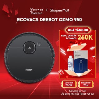 Robot Hút Bụi Lau Nhà Ecovacs Deebot OZMO 950 - Lực Hút 1500Pa - Bản Quốc Tế Chính Hãng - Tặng nước lau sàn
