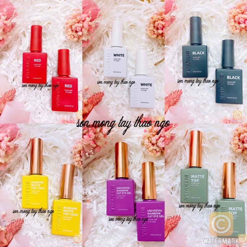 ( Hàng mới về) Sơn Gel VENDEENI Sơn Móng 15ml Siêu Đẹp (lẻ chai ) hàng chính hãng