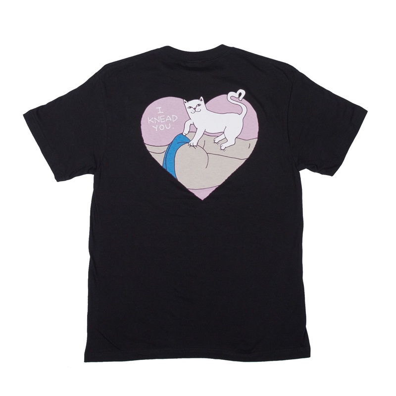 Ripndip Áo Thun Ngắn Tay Dáng Rộng In Hình Mèo Cá Tính Dành Cho Nam