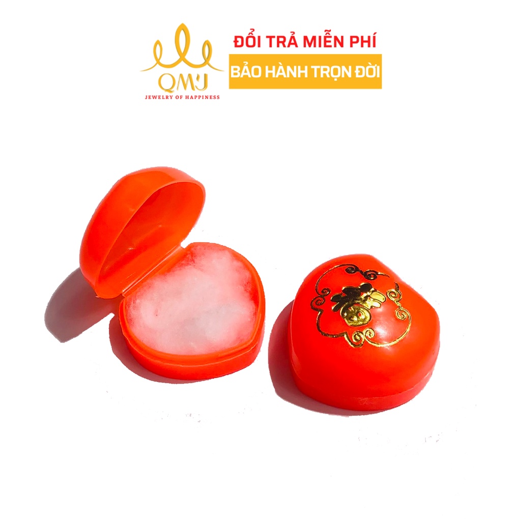 Hộp tim dập nhũ QMJ đựng trang sức khuyên tai, nhẫn xinh sang chảnh - Q267