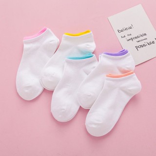 Set 5 đôi tất nữ cổ ngắn chất liệu cotton mềm mại thoáng khí - Tất vớ nữ cổ ngắn cute style hàn quốc