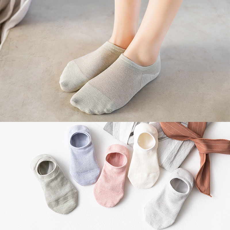 Vớ/ tất nữ lười lưới trơn pastel Hàn Quốc Mua Tất