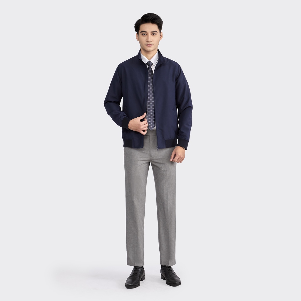 Áo khoác gió 2 lớp nam Aristino INSIDEMEN IJK010W2 Jacket dáng Regular fit suông vừa cổ trụ trơn màu vải Polyester