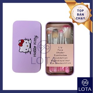 BỘ CỌ TRANG ĐIỂM 7 MÓN HELLO KITTY Dụng cụ makeup giá rẻ set đồ make up Make-up brush LOTA SHOP