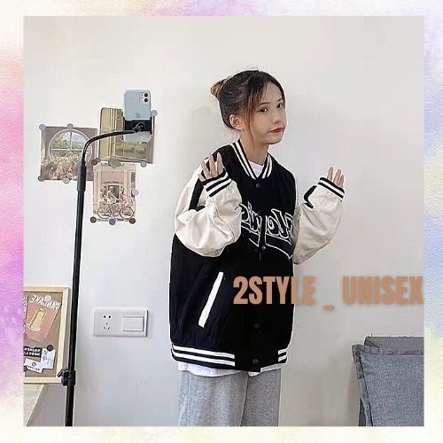 Áo bomber nam in họa tiết VER/ Áo khoác thiết kế cúc bấm dài tay phong cách Hàn Quốc trẻ trung 2style-unisex