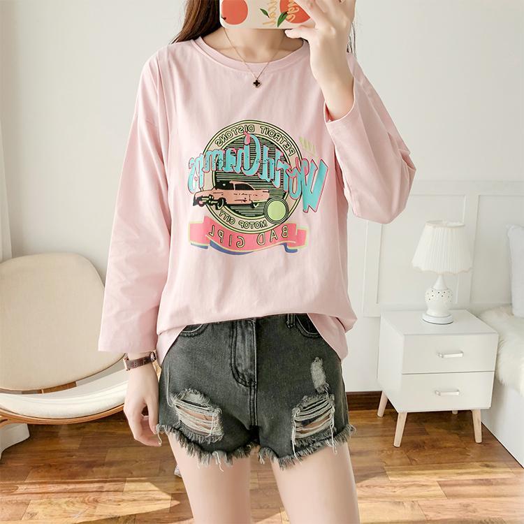 Áo Thun Tay Dài Dáng Rộng Thời Trang Xuân Thu Cho Mẹ Bầu