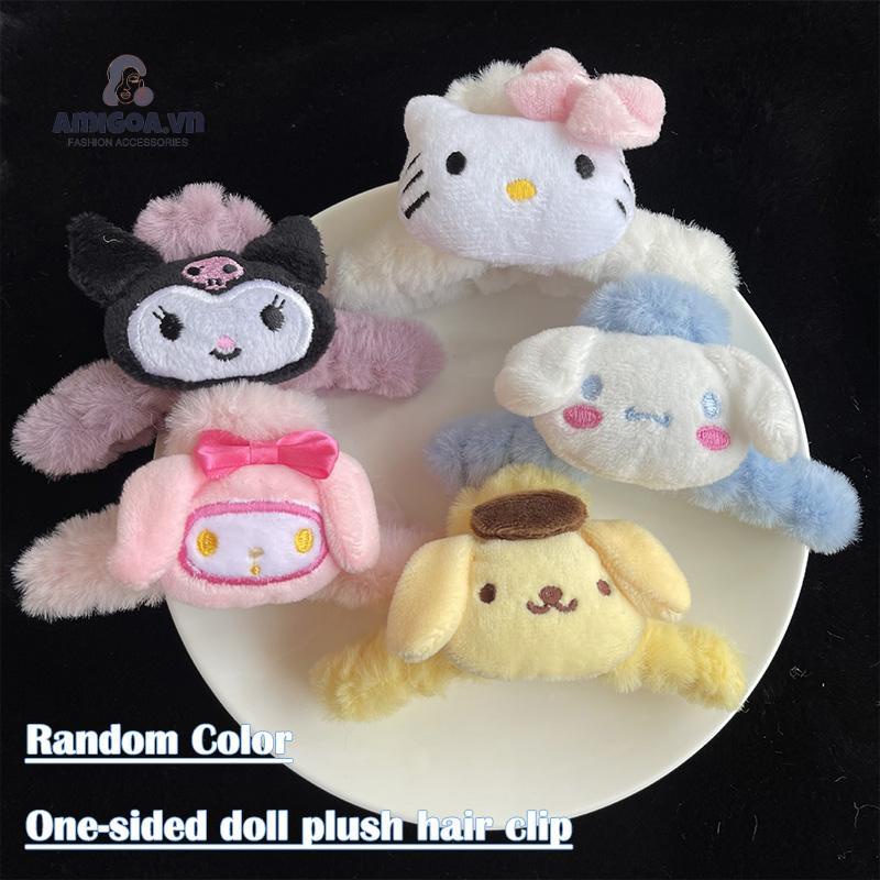 ✨✨SANRIO Kẹp Tóc Họa Tiết Hoạt Hình Kitty Melody Cinnamoroll Kuromi Onpompurin