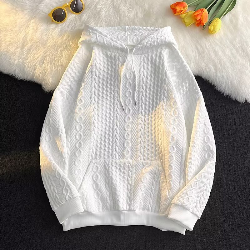 Áo hoodie Màu Trơn Tay Dài Dáng Rộng Thời Trang Xuân Thu 2022 Cho Nam