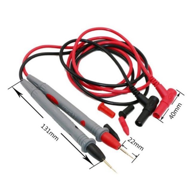 Dây đo đồng hồ vạn năng 1000v 20a mũi nhọn.dây dài, vỏ cao su dẻo (Hàng loại 1)