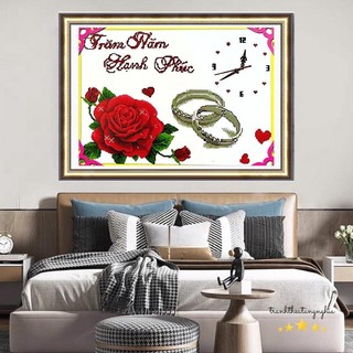 Tranh thêu chữ thập tình yêu vĩnh cửu 65cm x 49cm