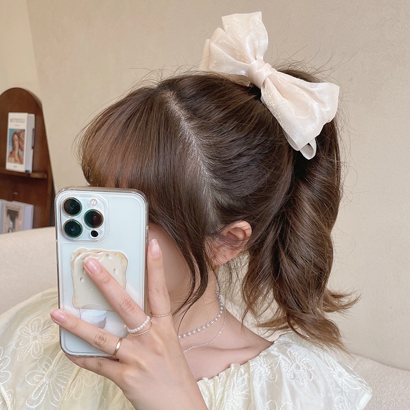 Kẹp Tóc Đính Nơ Phong Cách Hàn Quốc Thời Trang Cho Nữ